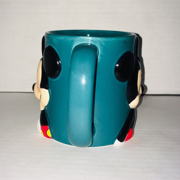 Vintage Disney Mickey Mouse Blue 3D Expression Mug - Picture 4 of 5